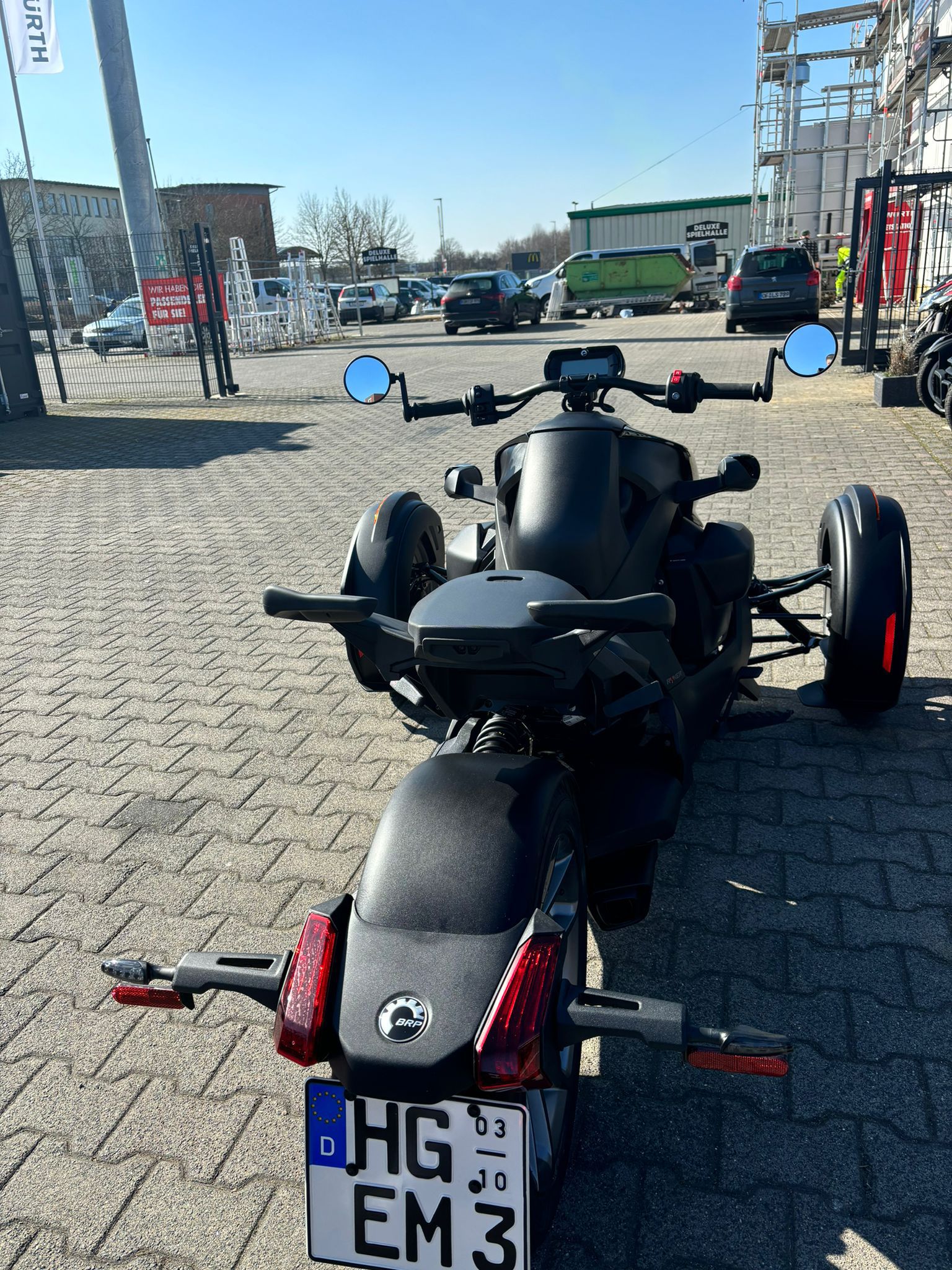 Can-Am Ryker Heckansicht mit Kennzeichen